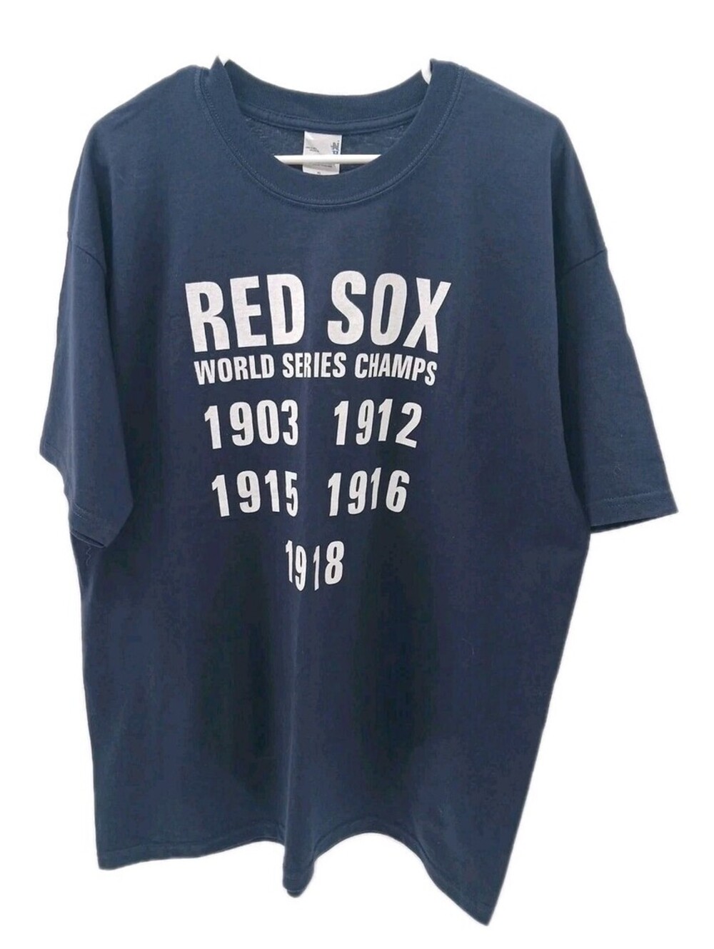 Yankees Red Sox Championship Shirt Mens XL Navy Blue Gildan MLB Double Sided